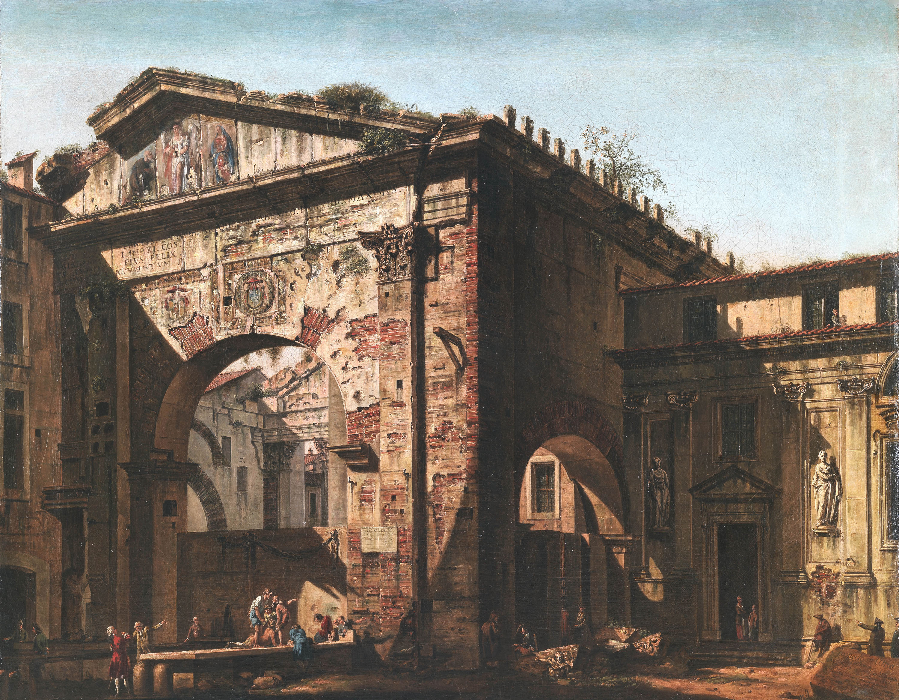 Bernardo Bellotto,Le Portique d'Octave (1740-1760, date indéterminée)